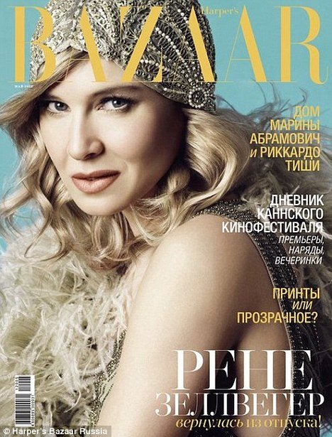 renée Zellweger na titulní straně ruského květnového vydání magazínu Harper´s Bazaar