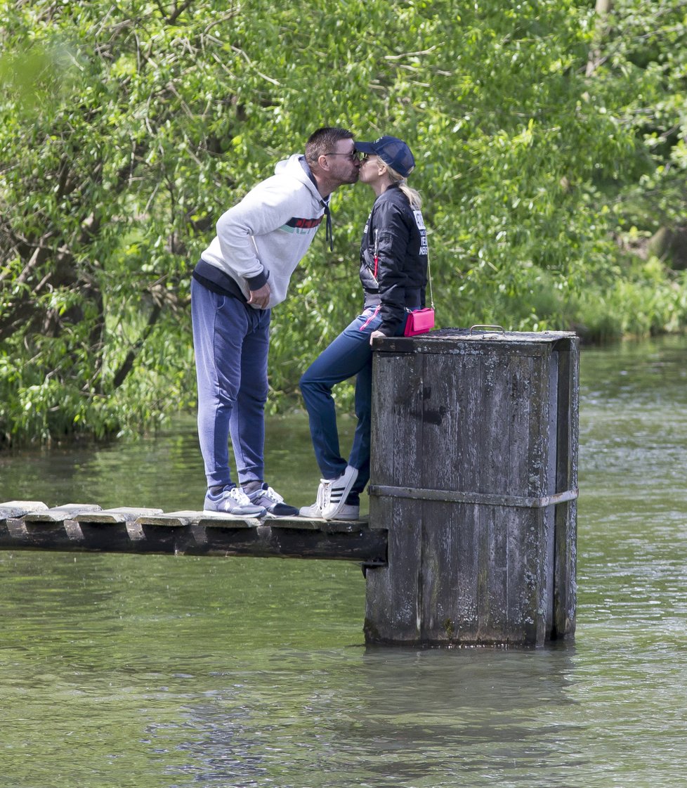 Kristelová s Řepkou během rozlučky před vězením