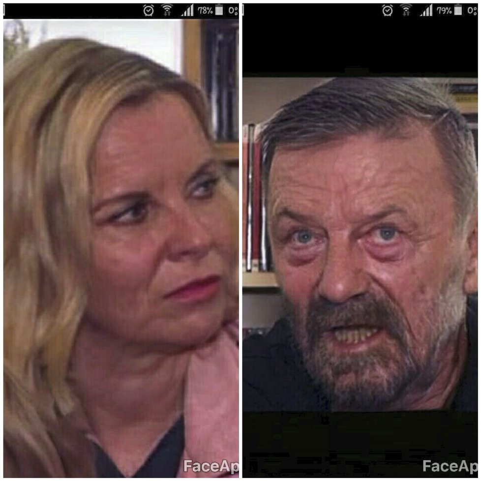 Internetoví vtipálci hodili do aplikace FaceApp i Kateřinu Kristelovou a Tomáše Řepku.