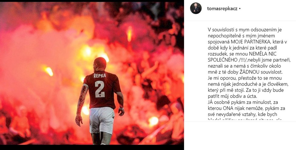 Elaborát Tomáše Řepky na instagramu