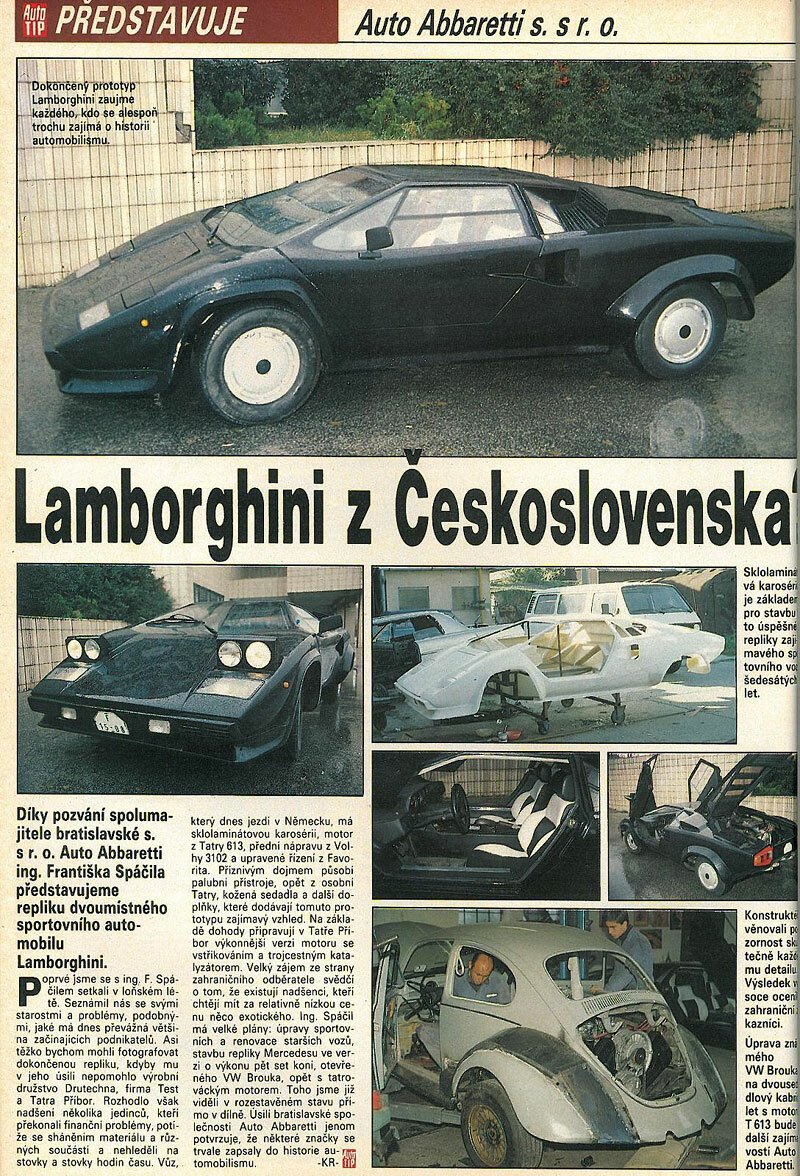 Československá replika Lamborghini Countach