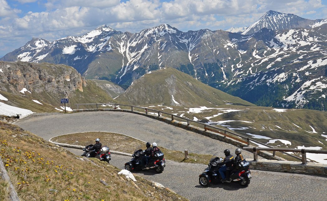 S tříkolkou Can-Am Spyder na Grossglockner