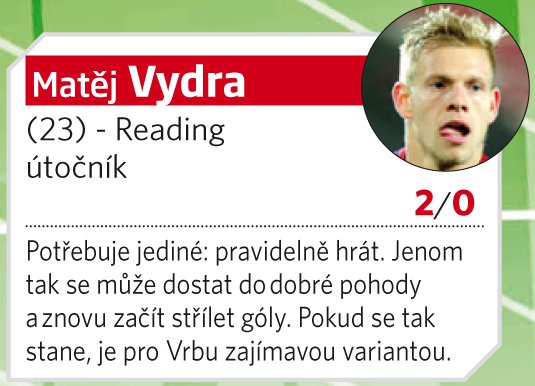 NA HRANĚ: Matěj Vydra