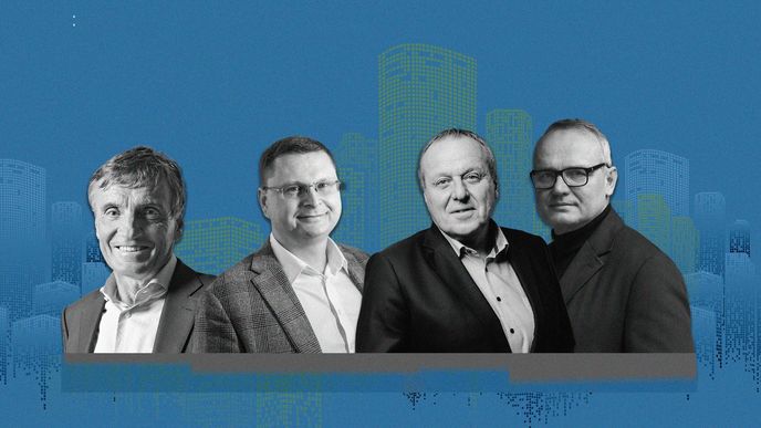 Zleva Petr Palička (EP Real Estate, Leoš Anderle (Sekyra Group), Dušan Kunovský (Central Group), Marcel Soural (Trigema) Zleva Petr Palička (EP Real Estate, Leoš Anderle (Sekyra Group), Dušan Kunovský (Central Group), Marcel Soural (Trigema)