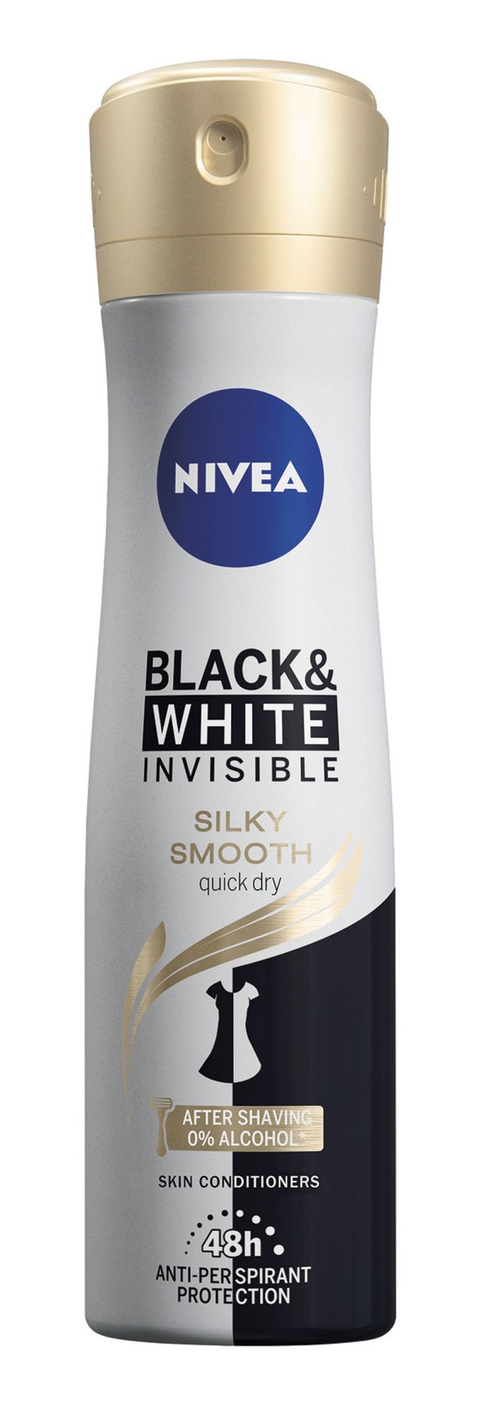 5 Antiperspirant, Black & White Invisible Silky Smooth, Nivea, 90 Kč