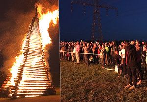 V Řevnicích hořela impozantní vatra, zdolala český rekord.