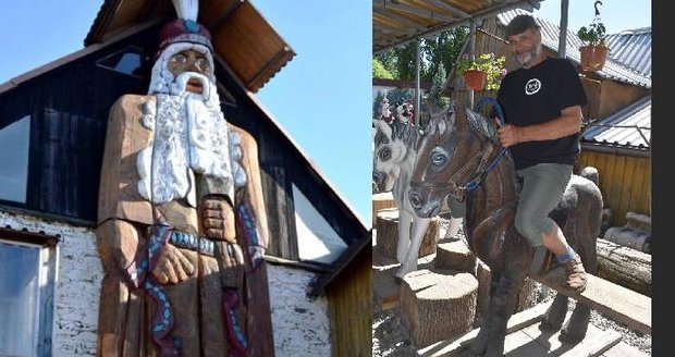 Řezbář Jiří Halouzka (68) vyřezal Pradědovo království, je autorem stovek soch včetně desetimetrového Praděda.