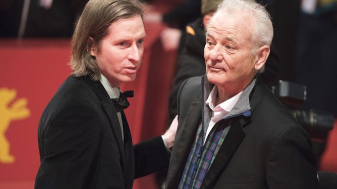 Režisér Wes Anderson a herec Bill Murray na festivalu Berlinale.