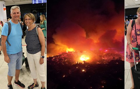 Čeští turisté se vrací z ohnivého pekla na Rhodosu: „Museli jsme se sbalit a rychle pryč...“
