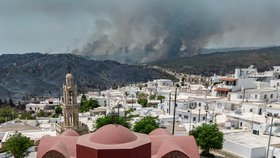 Požáry na řeckém Rhodosu (26. 7. 2023)