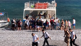Evakuace turistů z Rhodosu (22.7.2023)