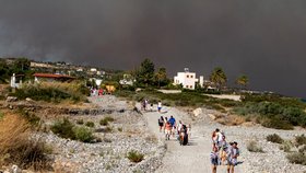 Evakuace turistů z Rhodosu (22.7.2023)