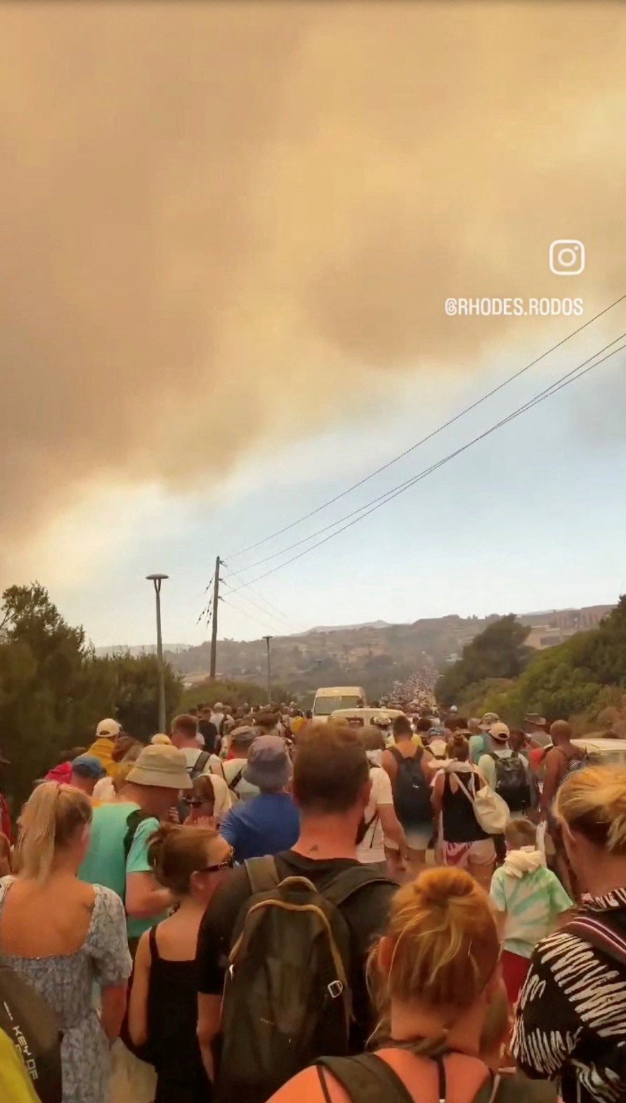 Evakuace turistů z Rhodosu (22.7.2023)