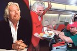 Sir Richard Branson (62) před dvěma roky prohrál sázku s kolegou Tonym Fernandesem (49) a za trest si musel vyzkoušet práci letušky! Branson pasažéra Fernandese neustále »sváděl«