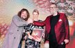 Richard Müller a kmotři Tereza Černochová a Roman Holý Richard Müller a kmotři Tereza Černochová a Roman Holý