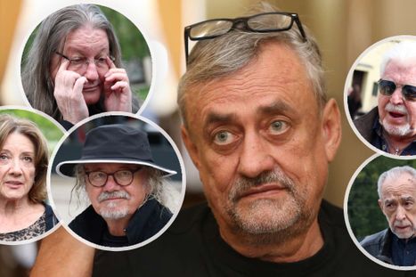 Obrázek: ONLINE: Pohřeb Richarda Tesaříka (†80): Drsní rockeři v slzách