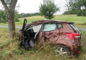 Opilý řidič na Olomoucku skončil v příkopě: S necelou promile zranil sebe i dva spolujezdce (ilustrační foto)