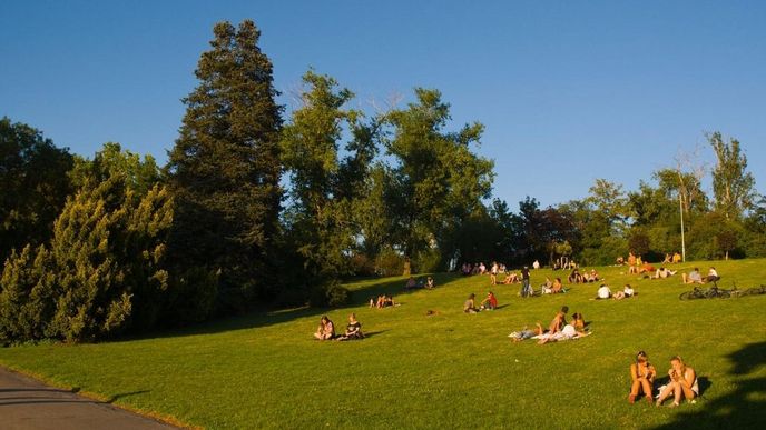 Riegrovy sady v Praze, kde by mohla vzniknout první pracovna v parku