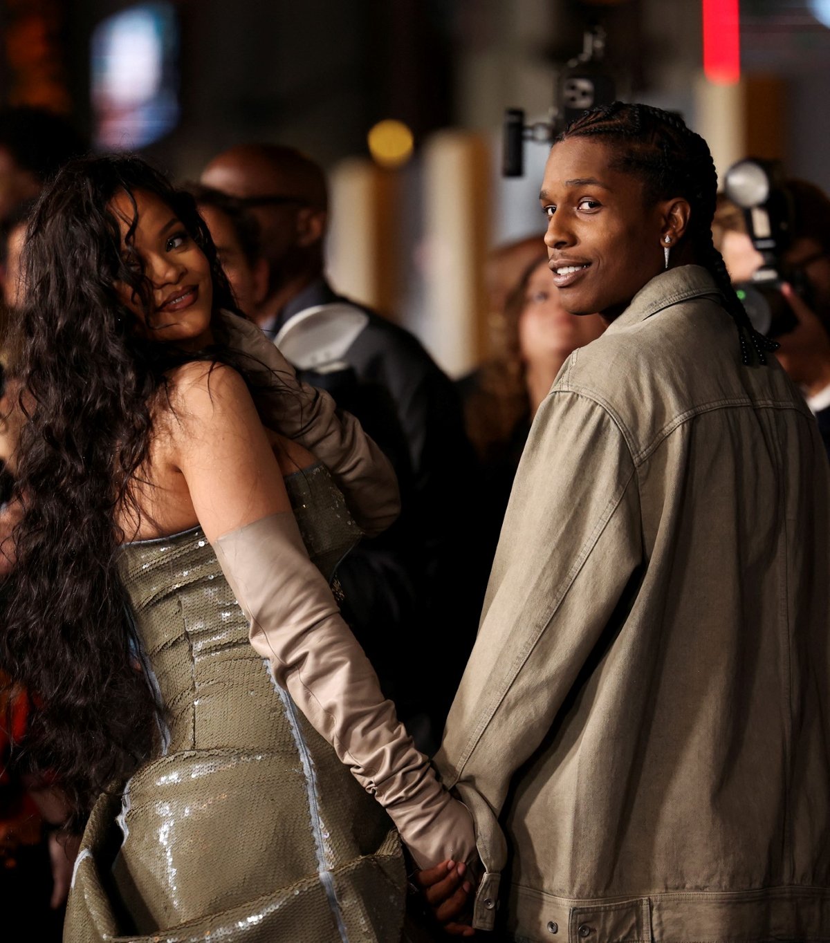 Rihanna a rapper A$AP Rocky na premiéře filmu Black Panther: Wakanda Forever