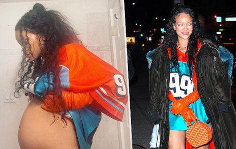Rihanna ukázala bříško.