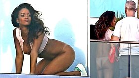 Rihanna na focení v Los Angeles...