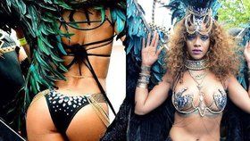 Rihanna na festivalu v rodném Barbadosu. Zpěvačka oblékla odvážný obleček.