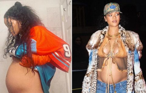 Rihanna dala všem na odiv zvětšující se bříško: Pozoruhodná divočina v kožešinovém kabátu!