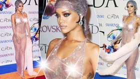 Rihanna se oblékla do šatů, které nezakrývaly vůbec nic.