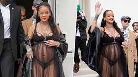 Těhotná Rihanna opět provokuje: Na akci dorazila v sexy průhledném negližé!