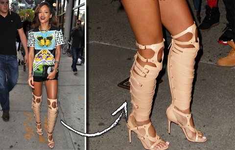 Gladiátorka z Barbadosu: Rihanna má slabost pro zvláštní boty