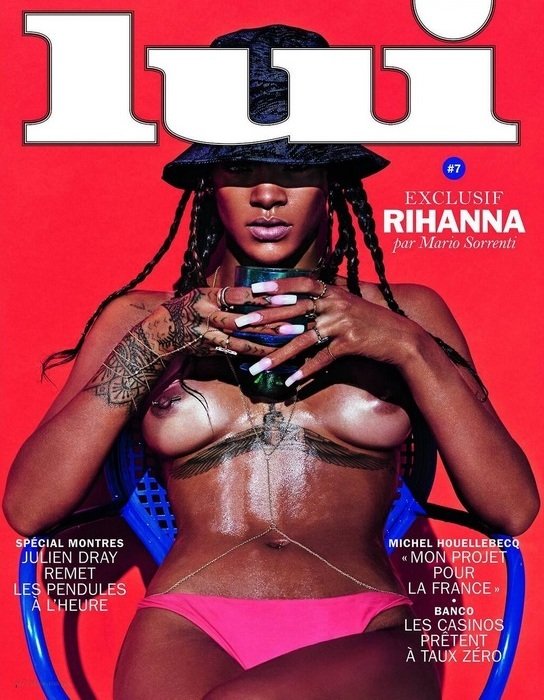 Rihanna se odhalila pro francouzský pánský magazín Lui a fotografie zveřejnila i na Twitteru.