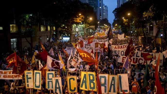 Říjnové protesty učitelů v Rio de Janeiru