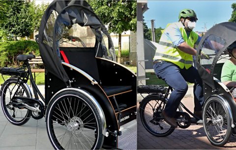 To je nápad: V Břeclavi vozí důchodce na procházky rikša!