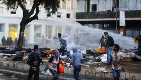 Drsný střet policie a uprchlíků v Římě