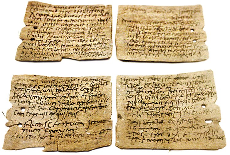 Dýhové tabulky římských legionářů z olše a břízy popsané latinským písmem