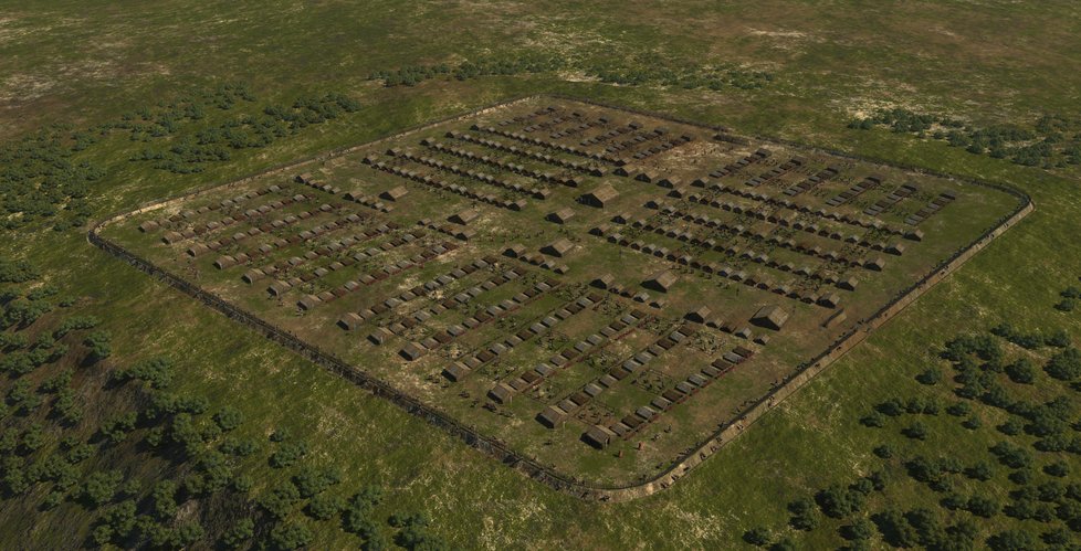 Archeologové vytvořili počítačovou simulaci, jak vypadal vojenský tábor Římanů v Rakousku, ten brněnský měl podle nich vypadat velmi podobně.