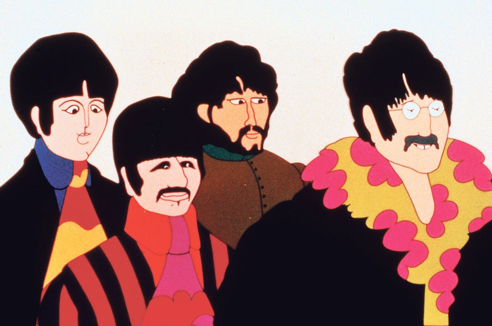 Povedená ilustrace Beatles
