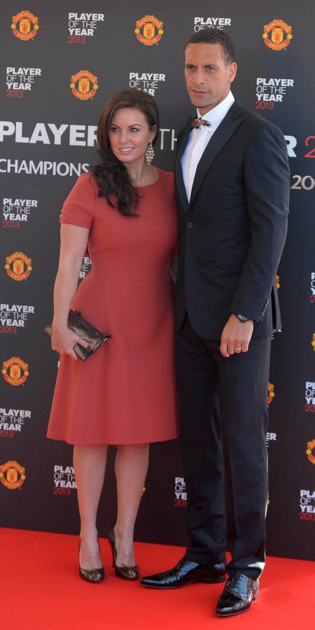 Fotbalista Rio Ferdinand s manželkou Rebeccou, která v květnu 2015 zemřela na rakovinu.