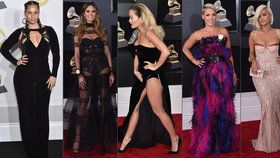 Zpěvačky na hudebních cenách Grammy 2018 zastínila Rita Ora se svým proklatě vysokým rozparkem.