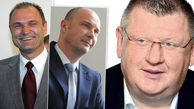 Ivo Rittig (vpravo) chtěl podle odposlechů podplatit exministra Langera (vlevo) i státního zástupce Grygárka (uprostřed).