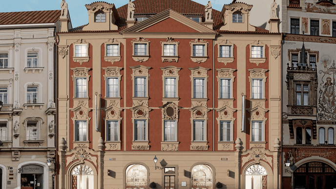 Vizualizace hotelu Ritz-Carlton, který vyroste na Staroměstském náměstí.