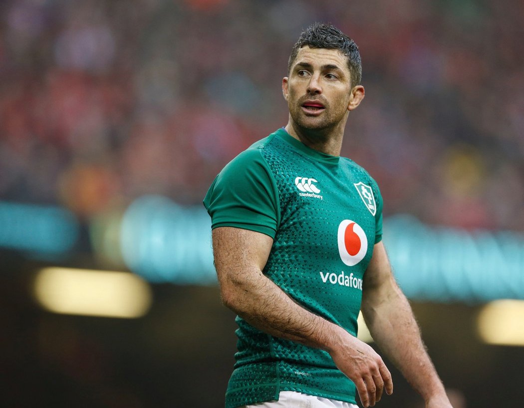 Ragbista rob Kearney v dresu národního týmu Irska