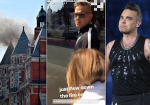 Robbie Williams prchal z hořícího pekla.