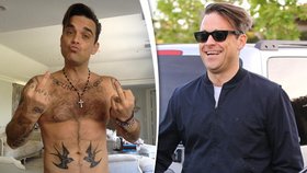 Robbie Williams ukázal ploché břicho