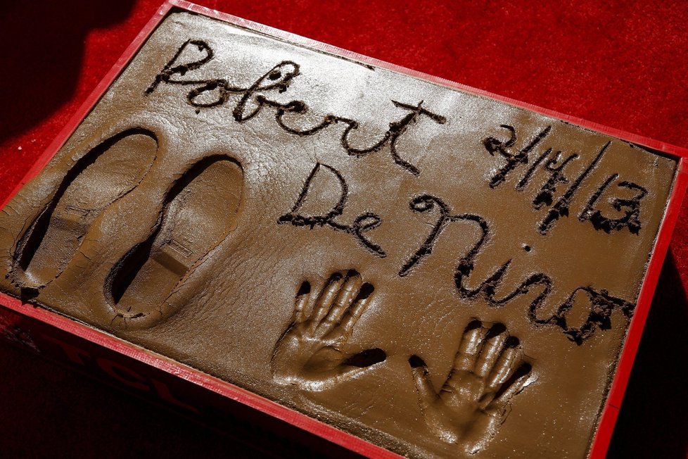 Robert De Niro, beton, otisk.