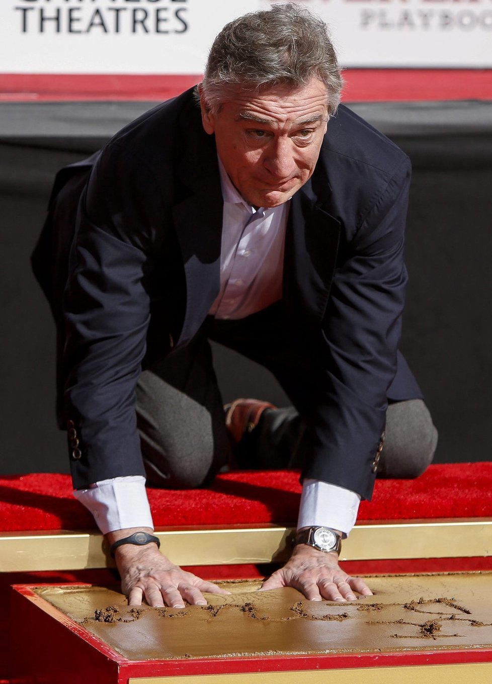 Robert De Niro, beton, otisk