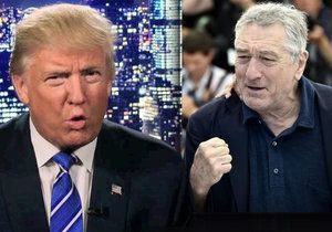 Herec Robert De Niro chce rozbít hubu Donaldu Trumpovi.