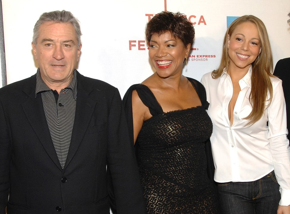 Robert De Niro, jeho exmanželka Grace Hightower a Mariah Carey