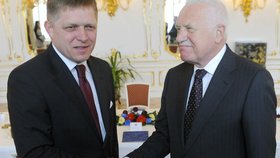 Robert Fico a Václav Klaus