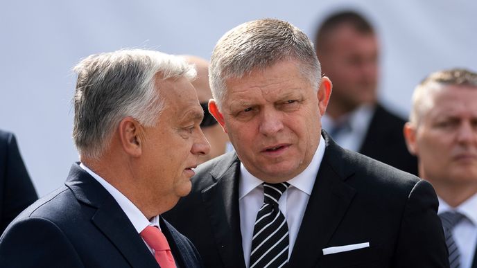 Robert Fico a maďarský premiér Viktor Orbán Robert Fico a maďarský premiér Viktor Orbán
